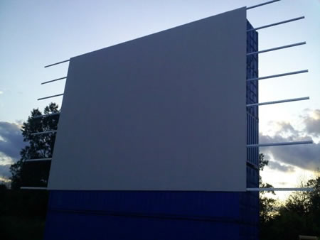 US-23 Drive-In Theater - New Screen Summer 2009 From Ron Gross (newer photo)